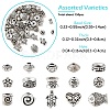 150Pcs 15 Styles Tibetan Style Alloy Beads FIND-YW0012-81-2