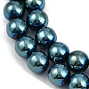 Electroplated Synthetic Magnetic Hematite Beads Strands G-G174-L01-4