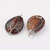 Natural Tiger Eye Big Pendants G-G956-A05-FF-2