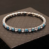Brass & Clear Cubic Zirconia & Resin Evil Eye Tennis Bracelets for Women FS-WG6CA97-11-1