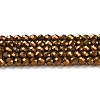 Electroplate Glass Beads Strands GLAA-H021-01A-FP01-2