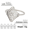 201 Stainless Steel Finger Rings FS-WG07FAA-05-3
