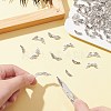 100Pcs 10 Styles Tibetan Style Alloy Fairy Wing Beads TIBEB-CJ0001-27-3