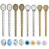 DIY Oval & Flat Round with Flower Bookmark Making Kits DIY-SC0032-08-1