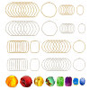 CHGCRAFT 48Pcs 8 Styles Alloy Open Back Bezel Pendants FIND-CA0008-31-1