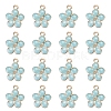 Light Gold Plated Alloy Enamel Pendants X-ENAM-R136-17B-1