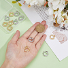 12Pcs 2 Colors Brass Micro Pave Clear Cubic Zirconia Pendants KK-DC0003-34-3
