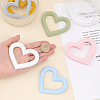 CHGCRAFT 6Pcs 6 Colors Food Grade Eco-Friendly Silicone Beads SIL-CA0001-42-3