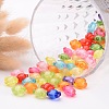 Mixed Color Transparent Faceted Flower Acrylic Beads X-TACR-S104-M-3