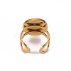 201 Stainless Steel Cuff Ring Findings STAS-S080-040C-G-5