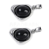 Black Glass Pendants KK-U043-52P-04-1