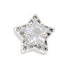 Brass Micro Pave Cubic Zirconia Beads KK-D408-11S-02A-1
