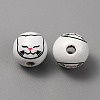 Printed Cat Wood European Beads WOOD-TAC0011-35D-1