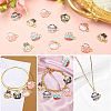 30Pcs 6 Styles Alloy Enamel Pendants ENAM-CJ0003-38-7