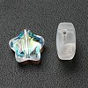 20Pcs 4 Colors Transparent Spray Painted & Frosted Glass Beads GLAA-YW0001-88-2