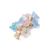 8Pcs Flower Acrylic Charms PALLOY-JF03591-5