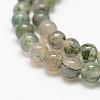 Natural Moss Agate Beads Strands G-F453-4mm-3