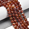 Natural Striped Agate/Banded Agate Beads X1-G-G582-8mm-59-5