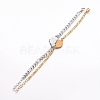 Couples 304 Stainless Steel Link Bracelets Sets BJEW-I283-05-2
