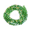 Electroplate Transparent Glass Beads Strands EGLA-Q132-4MM-A06-2