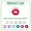 110Pcs 11 Colors Lampwork European Beads LAMP-GA0001-19-2