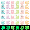48Pcs 6 Colors Luminous Resin Dog Figurine DJEW-TA0001-44-3