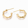 Brass Half Hoop Earrings KK-R117-025-NF-2