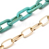 Acrylic & Aluminum Paperclip Chain Necklaces NJEW-JN02953-02-3