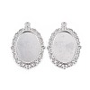 Tibetan Style Oval Alloy Pendant Cabochon Settings LS-TIBEP-Q054-44P-RS-1
