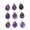 Natural Amethyst Pendants G-R469-03B-3