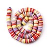 Handmade Polymer Clay Beads Strands CLAY-R089-8mm-T022-7