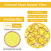 Olycraft 30Pcs Colored Glass Mosaic Tiles DIY-OC0009-45A-2