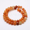 Natural Red Aventurine Bead Strands G-G735-39-8mm-3