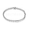 Tarnish Resistant 304 Stainless Steel Cable Chain Bracelets BJEW-H532-01P-1