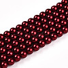 Baking Paint Pearlized Glass Pearl Bead Strands HY-N002-4mm-A13-2