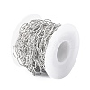 Tarnish Resistant 304 Stainless Steel Textured Horse Eye Link Chains CHS-I020-01B-P-4