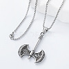 Hip Hop Street Style 304 Stainless Steel Axe Pendant Box Chain Necklaces for Men IG7443-1