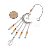 Moon & Star Tibetan Style Alloy Charm Hanging Ornaments HJEW-TA00246-3