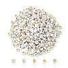 300pcs 2 Styles Opaque White Acrylic Beads MACR-YW0002-58C-1