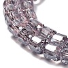 Electroplate Glass Beads Strands EGLA-D030-19N-3