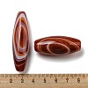 Natural Red Striped Agate/Banded Agate Beads Strands G-NH009-01-3