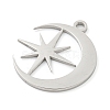 Non-Tarnish 304 Stainless Steel Pendants STAS-B056-26P-04-2