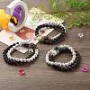 Natural Lava Rock & Natural and Synthetic Howlite Stretch Bracelets Set for Couples Best Friendship BJEW-JB06869-5