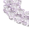 Baking Paint Transparent Glass Beads Strands DGLA-A07-T8mm-KD02-3