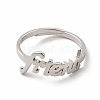 304 Stainless Steel Word Friend Adjustable Ring for Women RJEW-B027-07P-2