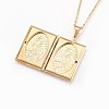 304 Stainless Steel Locket Photo Frame Pendant Necklaces NJEW-F140-09G-2