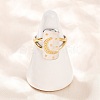 304 Stainless Steel Double Color Cuff Rings RJEW-S635-01GP-04-2
