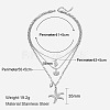 304 Stainless Steel with Natural Freshwater Pearl Double Layer Necklaces FS-WG7985A-03-1