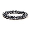 SUNNYCLUE Non-magnetic Synthetic Hematite Round Beads Stretch Bracelets BJEW-PH0001-8mm-22-1