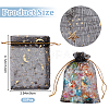 50Pcs Gold Stamping Moon & Star Organza Drawstring Gift Storage Bags OP-BBC0001-03A-02-2